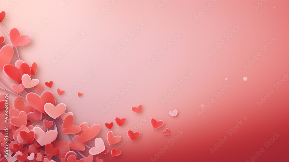 Valentine style background banner or greeting card with empty space for copy text, hearts and love theme Valentine style background banner or greeting card with empty space for copy text, hearts and love theme