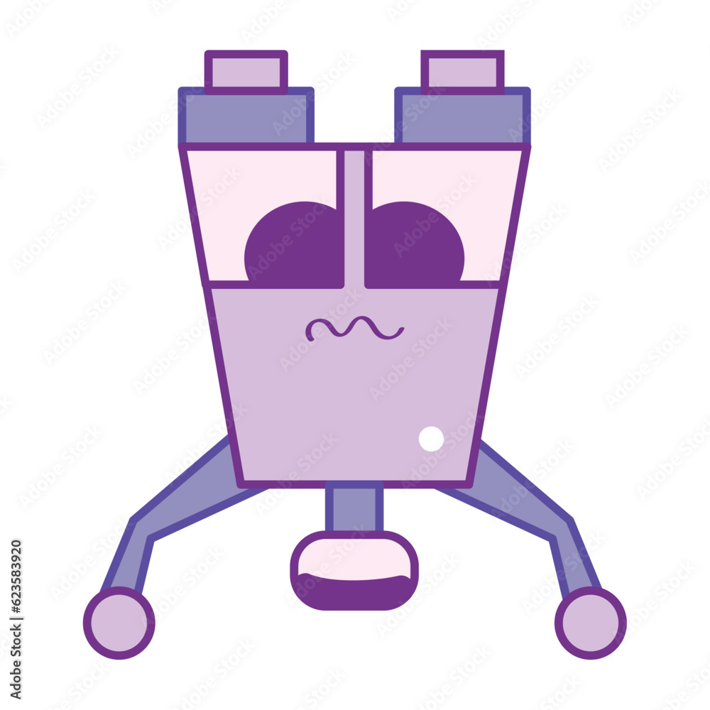 Fototapeta premium Isolated colored robot toy character icon Vector