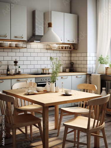 kitchen in a scandinavian-style apartment © Ярослав Колташов