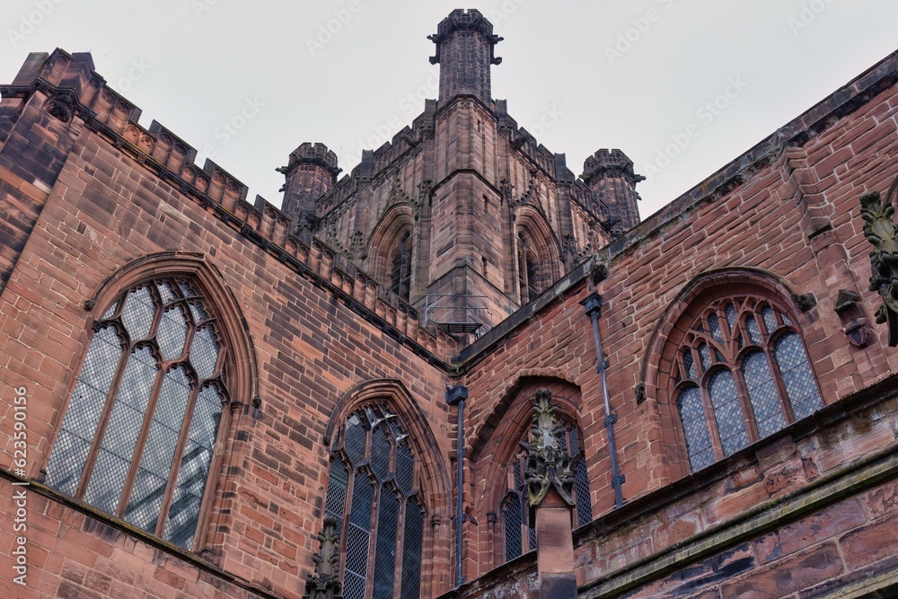 Corner of the Cathedral Garden in Chester, England