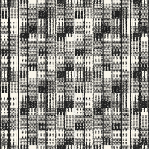 Monochrome Irregularly Knitted Textured Patchwork Stripes Pattern