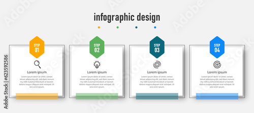 Modern Infografis profesional template elements 