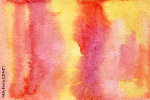 pink red-yellow watercolor background texture © Tatyana Olina
