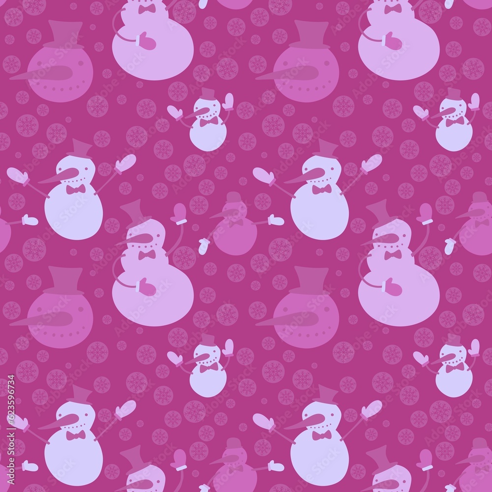 Christmas ice cartoon seamless snowman pattern for new year wrapping paper and fabrics and linens and kids clothes Christmas ice cartoon seamless snowman pattern for new year wrapping paper and fabrics and linens and kids clothes