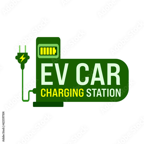 EV car charging station. Electric Vehicle Charging Station Vector Images