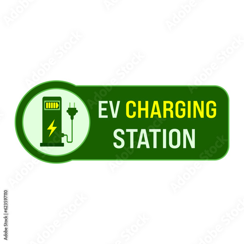 EV charging station. Electric Vehicle Charging Station Vector Images