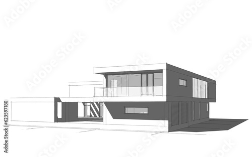 3d render of a house