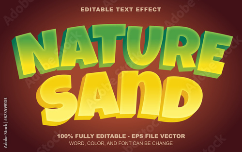 Nature Sand editable text effect | EPS vector file