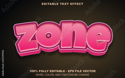Zone editable text effect | EPS vector file