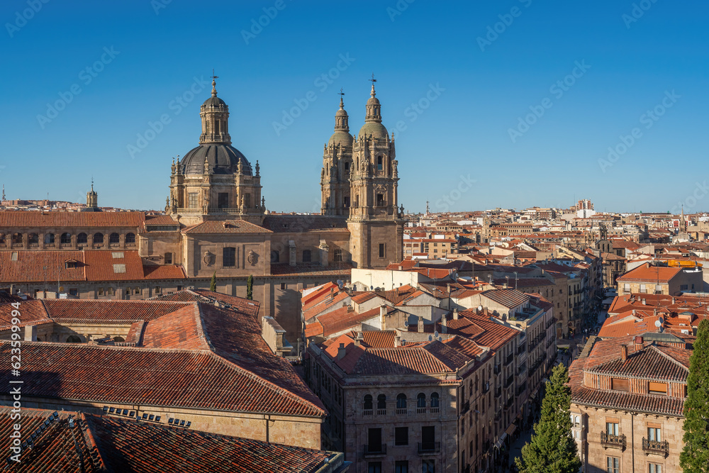 Aerial view of La Clerecia Church - Salamanca, Spain