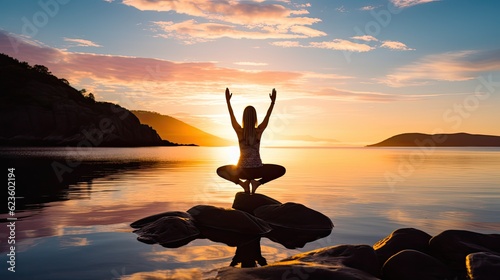 Pleasing shot capturing the calmness at a yoga retreat