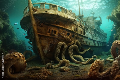 Exploring the Depths: Mysteries of the Underwater Shipwrecks in the Red Sea, generative AI