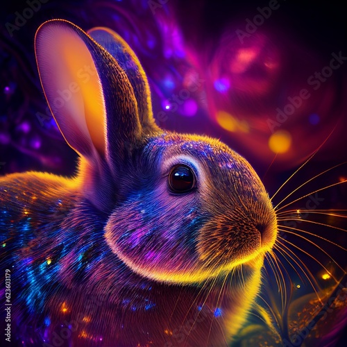 rabbit portrait, Generative AI realistic style