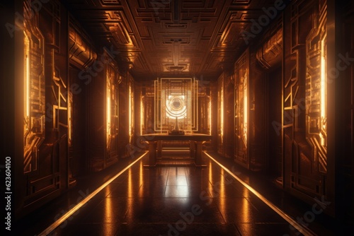 Timeless Beauty: Exploring Architectural Marvels through Historic Corridors and Interiors, generative AI