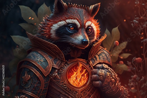 Furry Friends: Captivating Portraits of Adorable Raccoons, Ferrets, and Dogs in Natural and Domestic Settings, generative AI