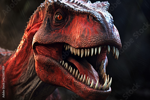 Closeup of an angry dinosaur t-rex © Guido Amrein