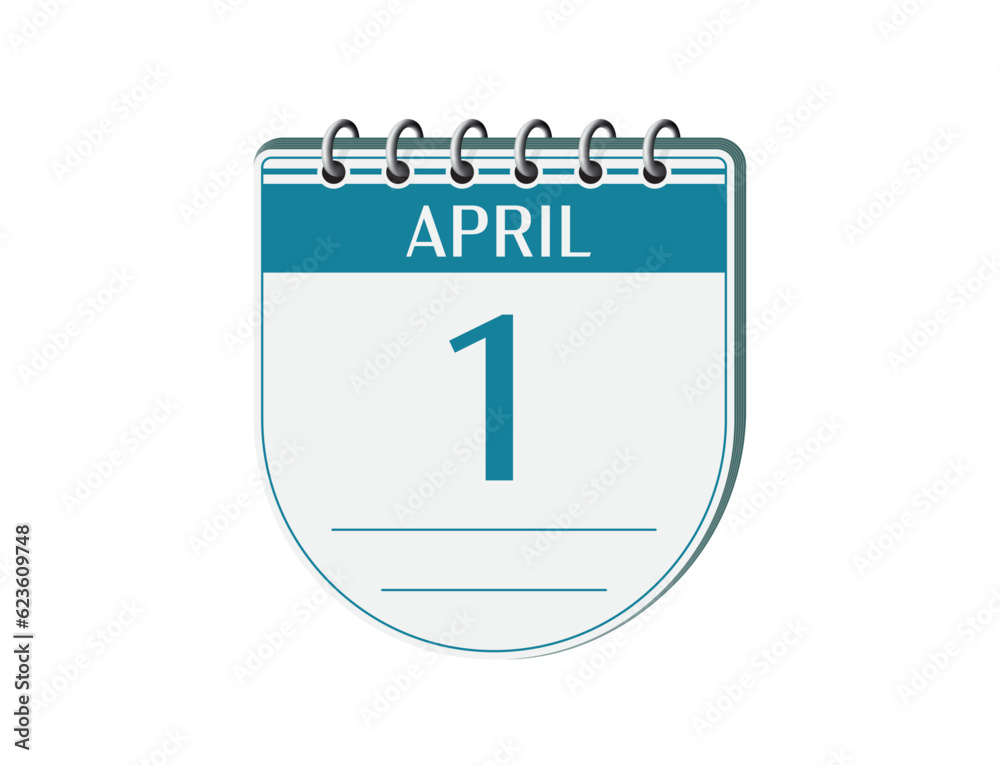 1 april retro events calendar page vector. Old style notebook calendar, date appointment, schedule, business planner, event reminder illustration. Abstract three dimensional vintage style calendar. 1 april retro events calendar page vector. Old style notebook calendar, date appointment, schedule, business planner, event reminder illustration. Abstract three dimensional vintage style calendar.