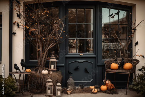 Homes decorated with Halloween theme for fall
