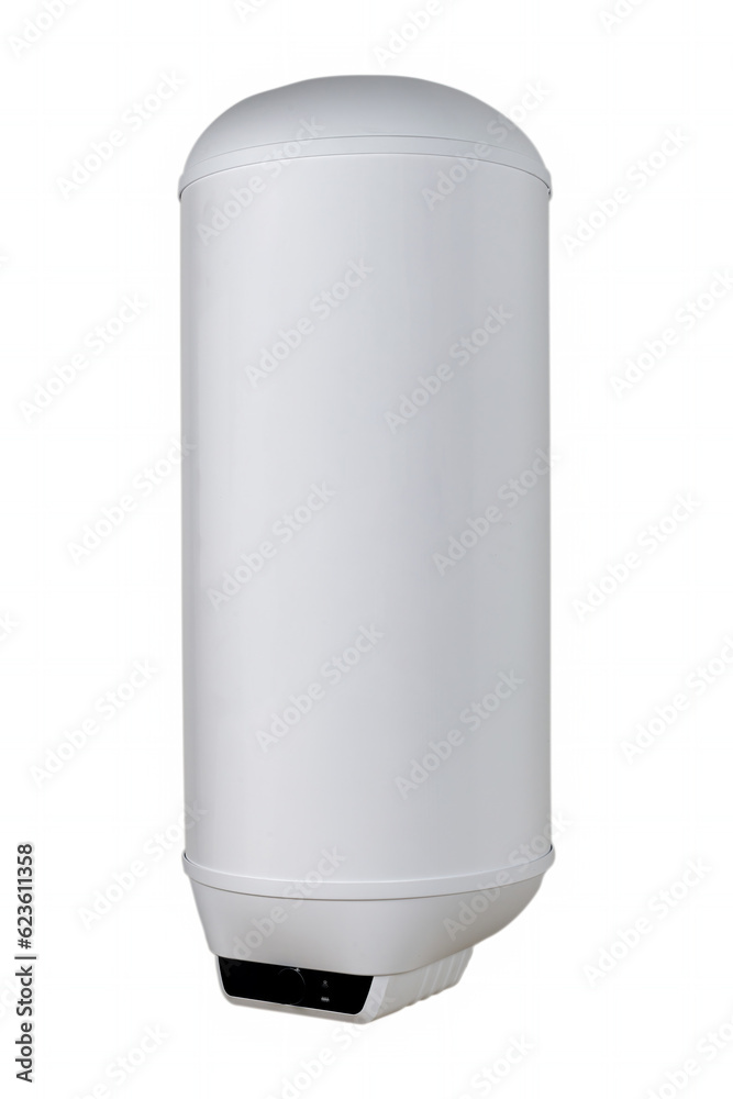Oval white boiler with mechanical control. 100 liters