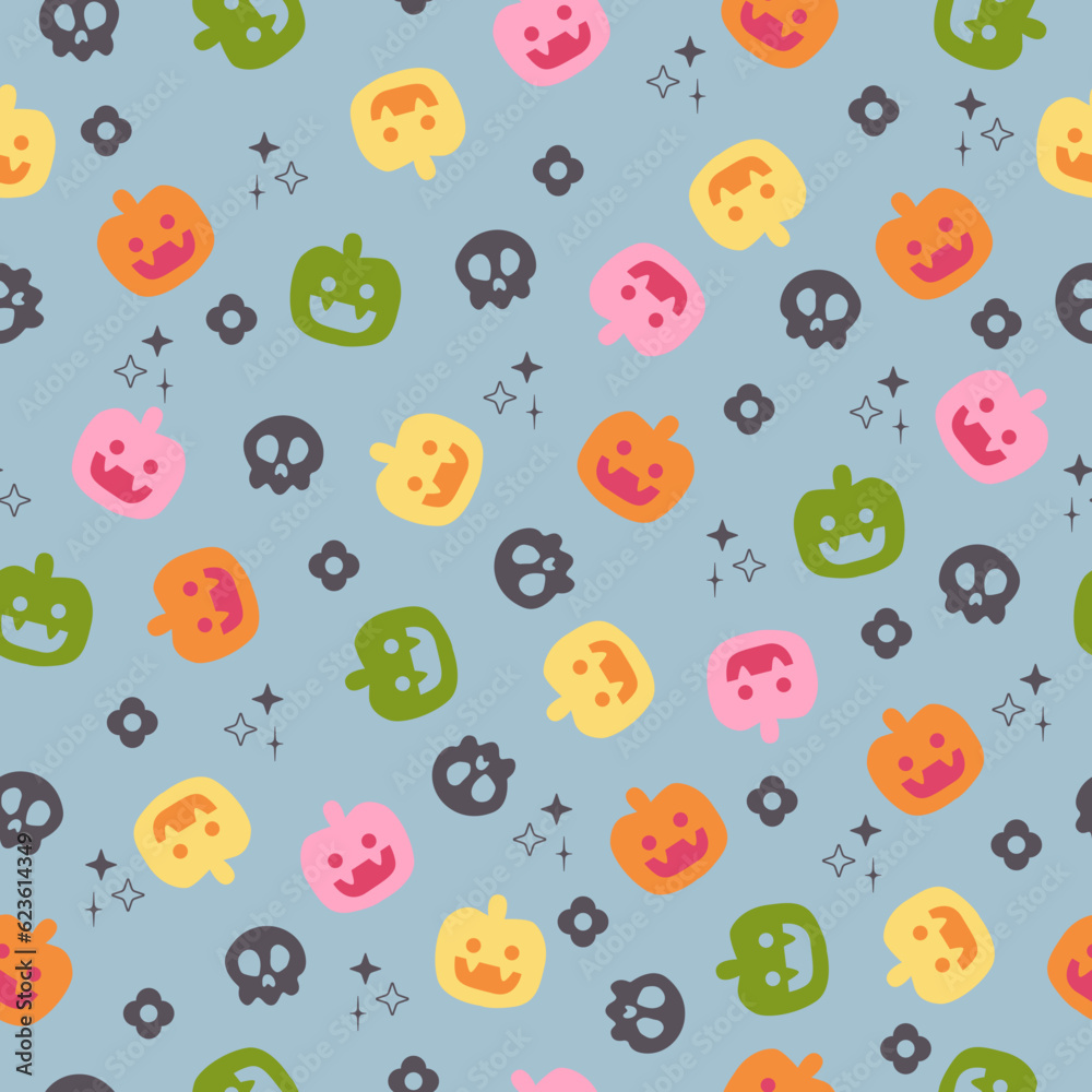 Halloween Jack O Lantern Seamless Pattern Halloween Jack O Lantern Seamless Pattern
