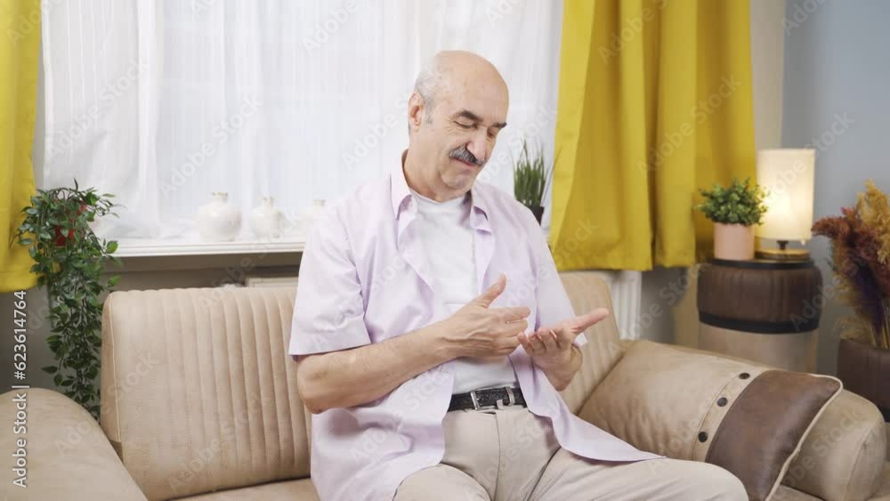 Old man feeling incompetent gets upset. Old man feeling incompetent gets upset.