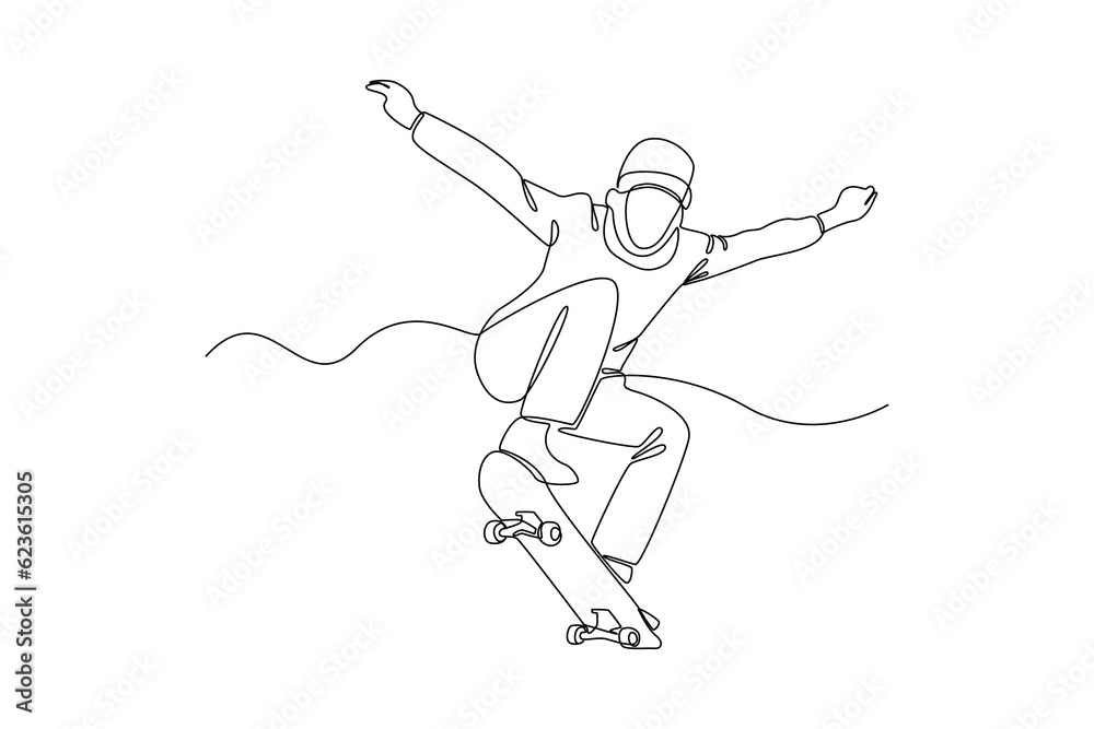 Continuous one line drawing people performing outdoor activities. Sports concept. Single line draw design vector graphic illustration. Continuous one line drawing people performing outdoor activities. Sports concept. Single line draw design vector graphic illustration.