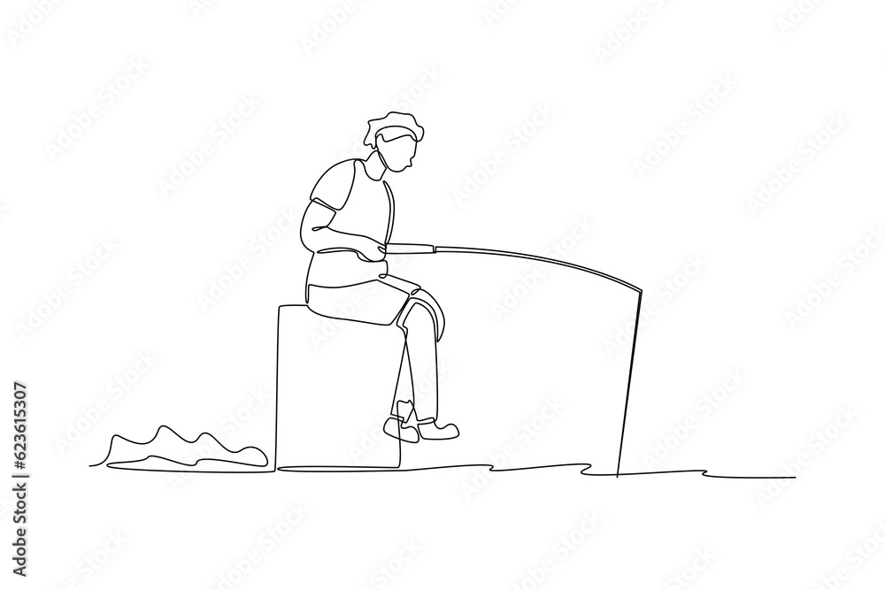 Continuous one line drawing people performing outdoor activities. Sports concept. Single line draw design vector graphic illustration.