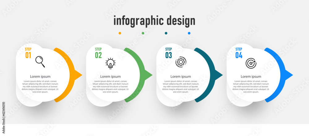 Infographic design business template with icons and 4 options or steps ...