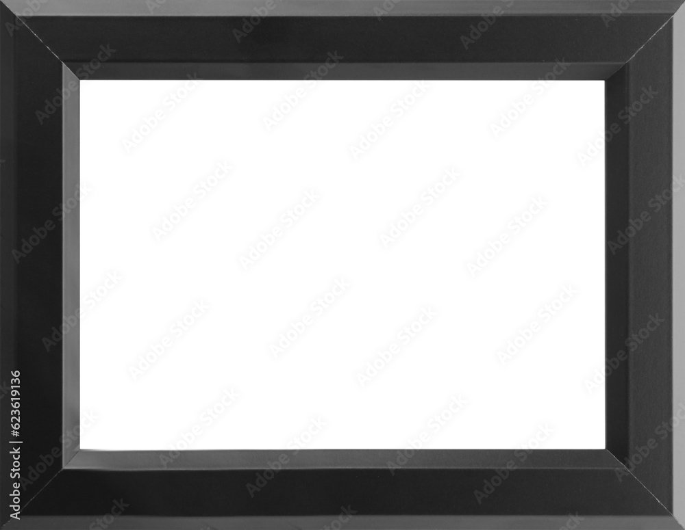 Black frame with blank white background. Mockup for design Black frame with blank white background. Mockup for design