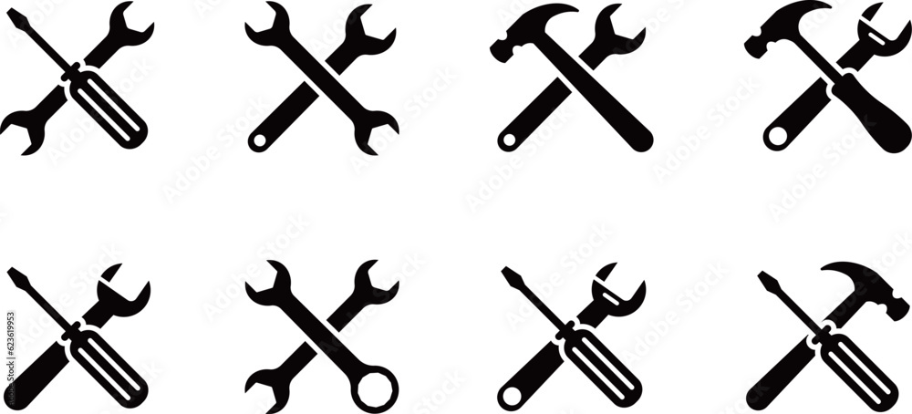 工具のマークのセット