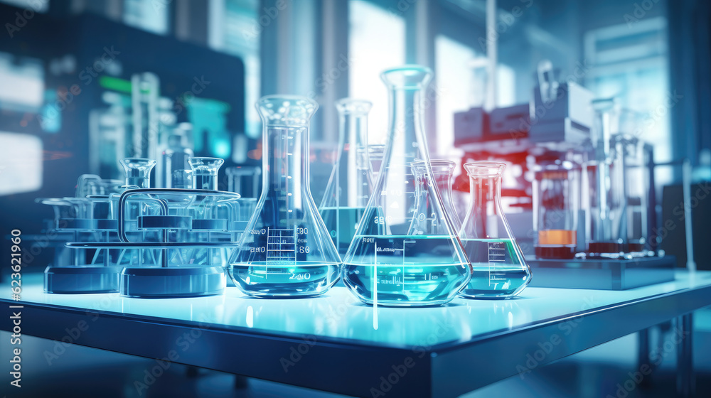 Cutting-edge medical tools housed in a clean laboratory, exemplifying progress in medical studies. Generative AI Cutting-edge medical tools housed in a clean laboratory, exemplifying progress in medical studies. Generative AI
