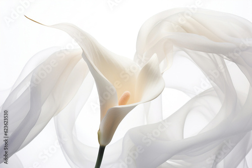 Fotobehang White calla beauty blossom