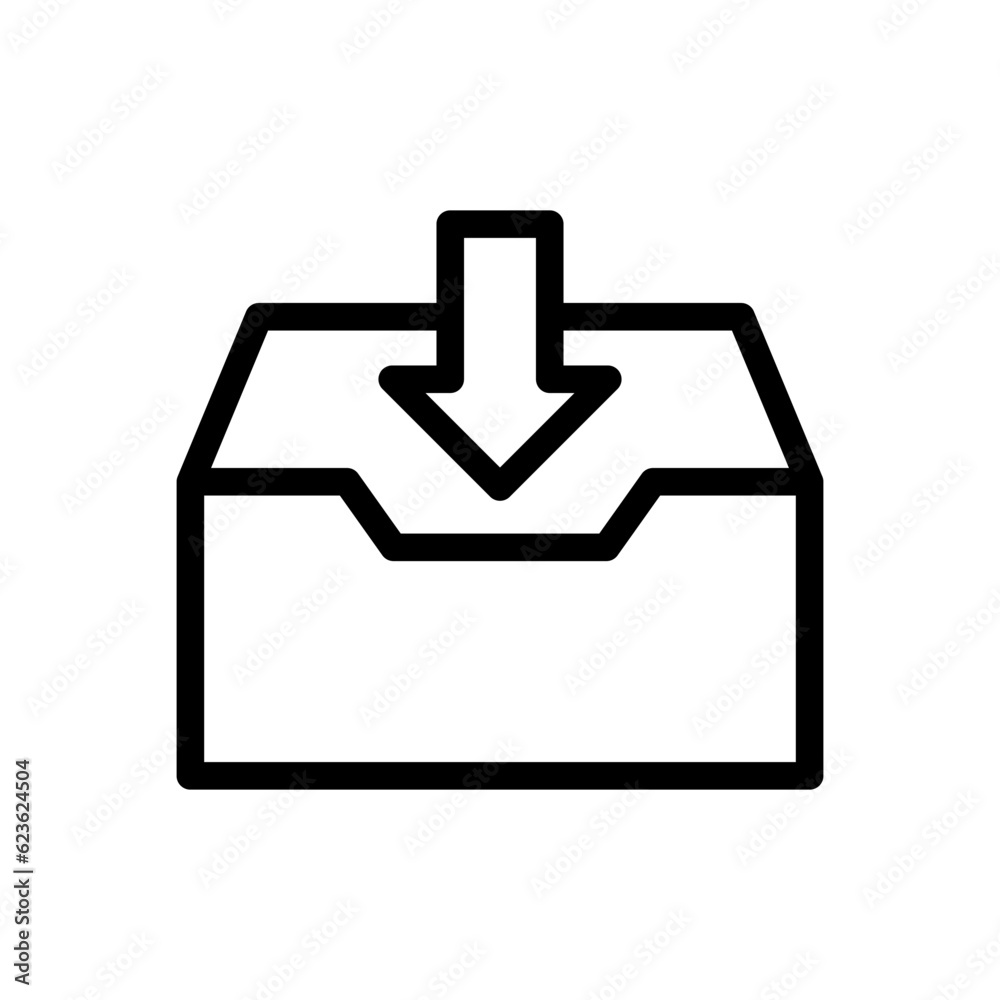 inbox line icon illustration vector graphic. Simple element illustration vector graphic, suitable for app, websites, and presentations isolated on white background inbox line icon illustration vector graphic. Simple element illustration vector graphic, suitable for app, websites, and presentations isolated on white background
