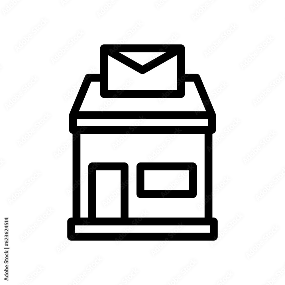 post office line icon illustration vector graphic. Simple element illustration vector graphic, suitable for app, websites, and presentations isolated on white background post office line icon illustration vector graphic. Simple element illustration vector graphic, suitable for app, websites, and presentations isolated on white background