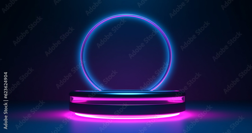 Neon Sci-fi Midnight Sale Product Display Background Neon Sci-fi Midnight Sale Product Display Background
