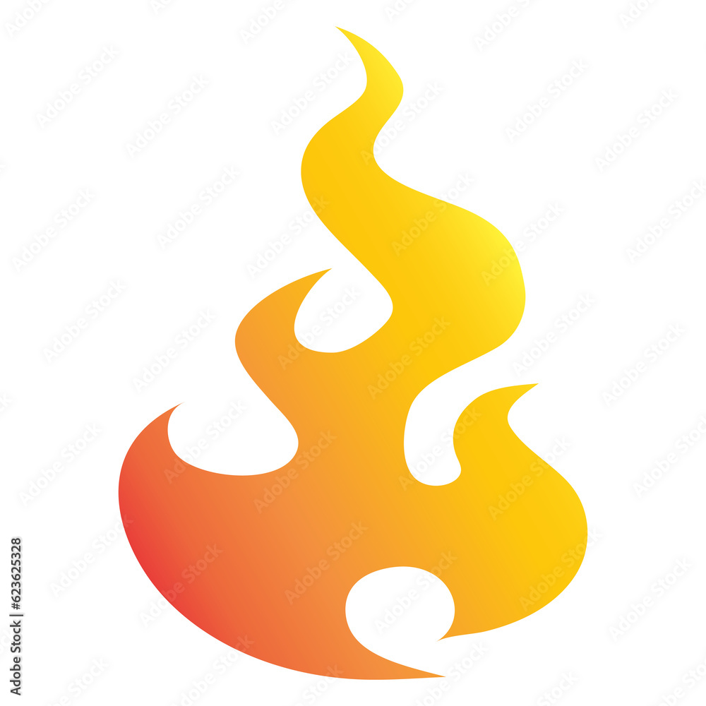 gradient orange fire flame