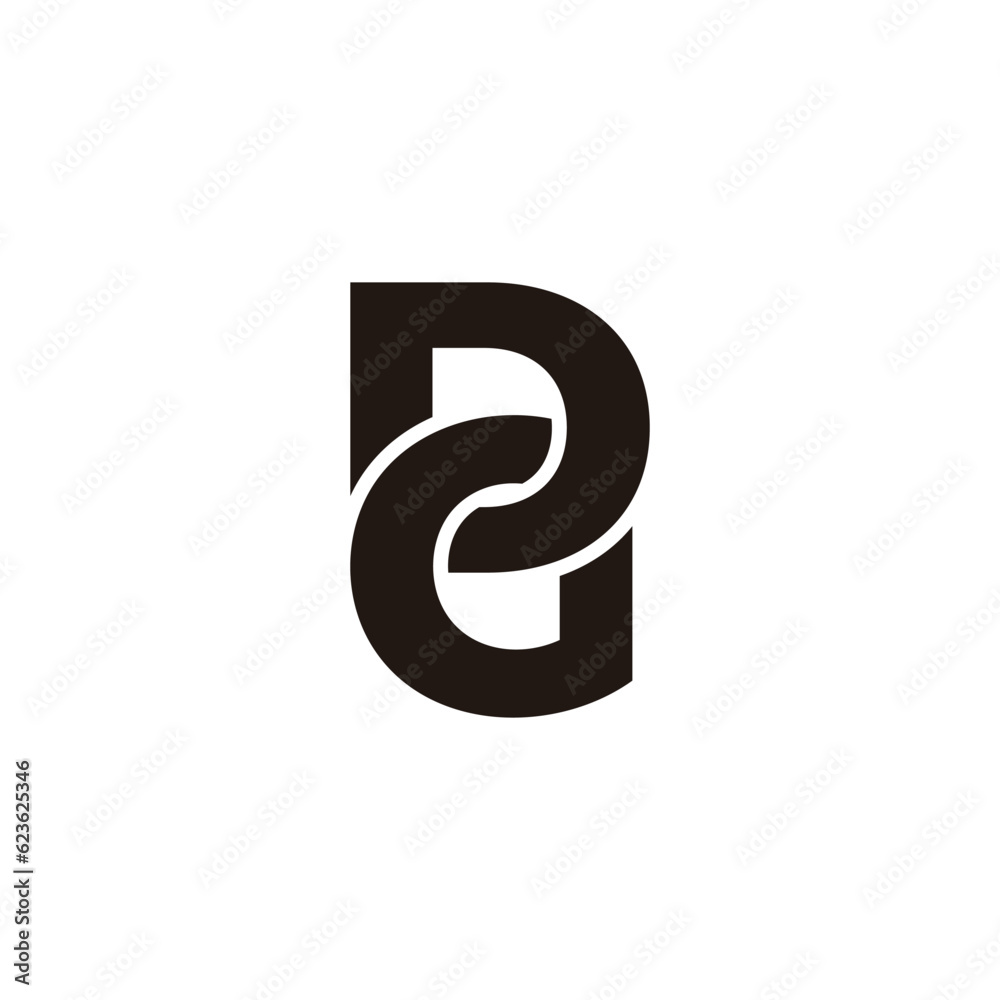 letter dg simple linked chain logo vector letter dg simple linked chain logo vector