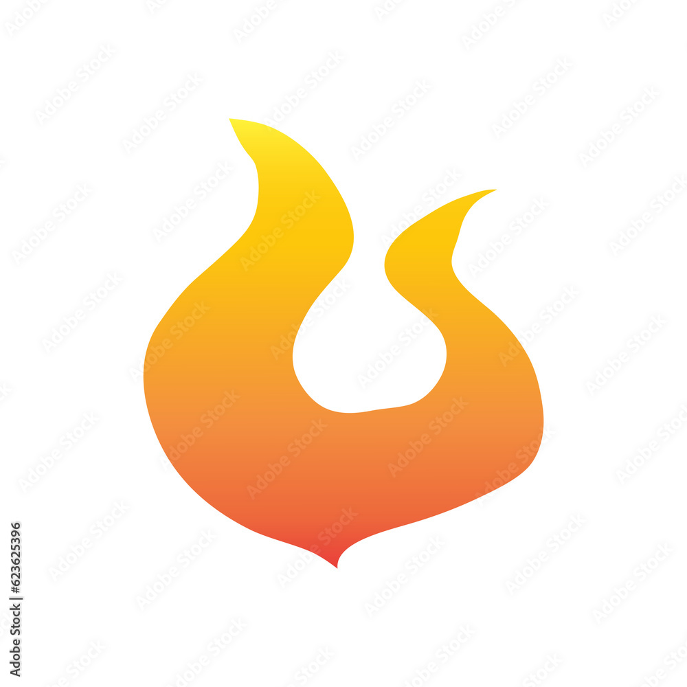 gradient orange fire flame