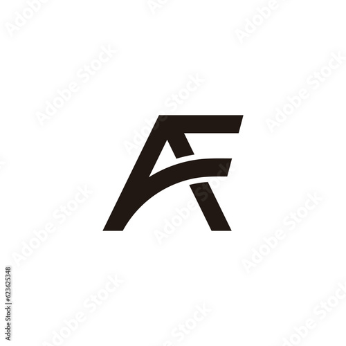 Free Download letter af arrow simple geometric line logo vector - GFXLoad