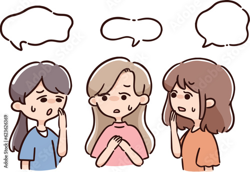 噂話をする女性たち