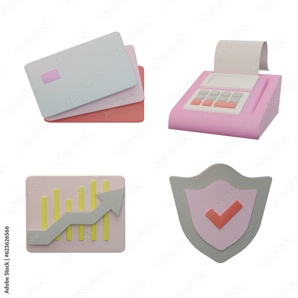 Finance elements 3D transparent background. Finance elements 3D transparent background.
