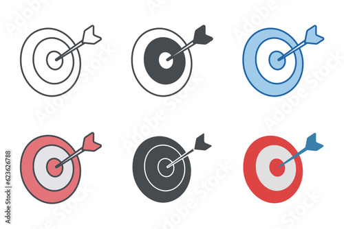 Target Icon symbol template for graphic and web design collection logo vector illustration