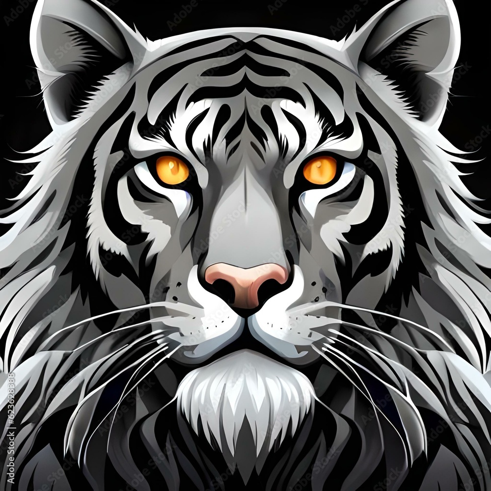 white tiger head white tiger head
