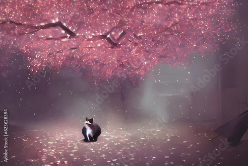 cherryblossom with cat