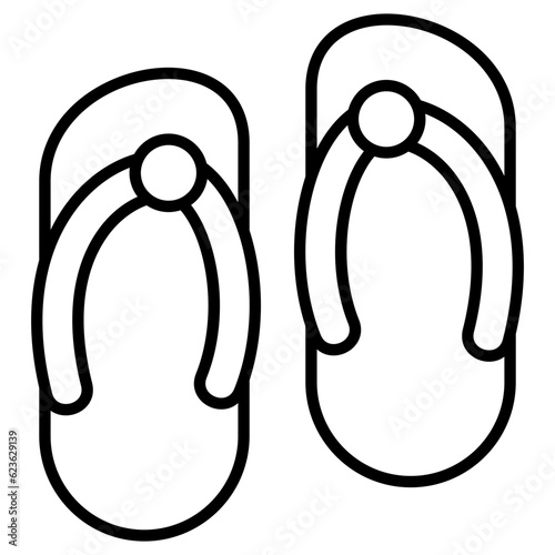 Flip flop icon