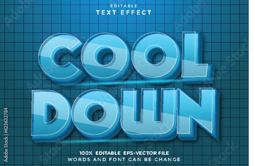 Cool Down Editable Text Effect 3D Modern Style