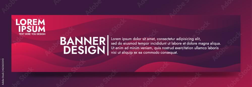 Fototapeta premium Abstract red Liquid Banner Template. Modern background design. gradient color. Dynamic Waves. Fluid shapes composition. Fit for banners