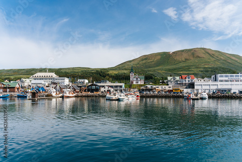 Seaside village of Húsavík in Iceland