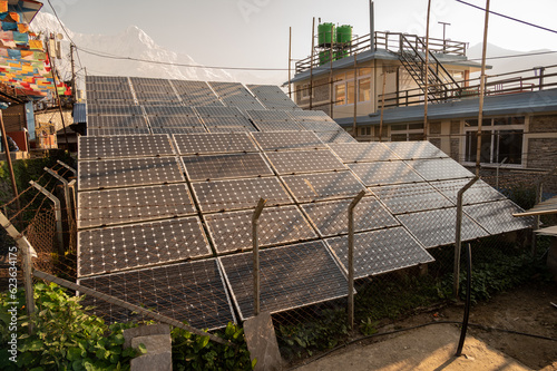 Wallpaper Mural Group of Solar panels in Ghandruk village situated in Annapurna region of Nepal. Torontodigital.ca