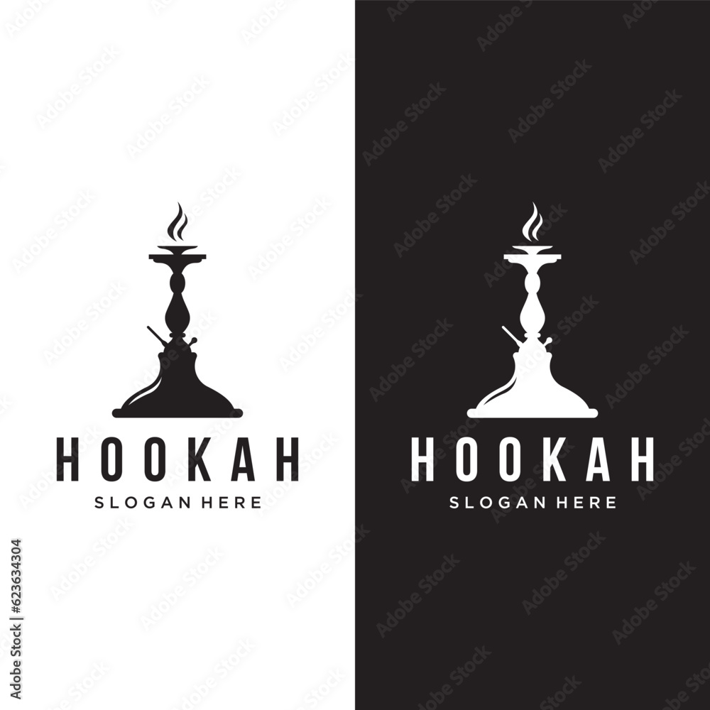 Isolated hookah, shisha or water pipe Logo design for club, bar, cafe and shop. Isolated hookah, shisha or water pipe Logo design for club, bar, cafe and shop.